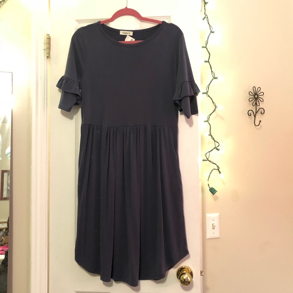 Ginger G empire ruffle dress.